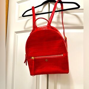 Tory Burch backpack/purse. Red.